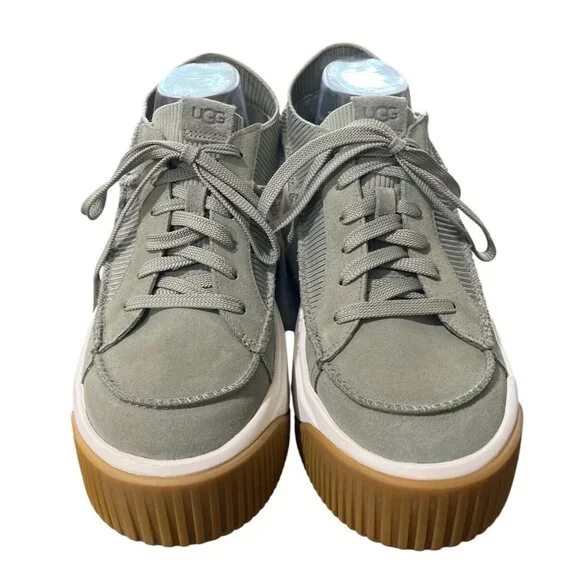 UGG EZ-Duzzit Platform Sneaker Lace-Up Clover Green 1152717 Size 10 - Picture 2 of 10